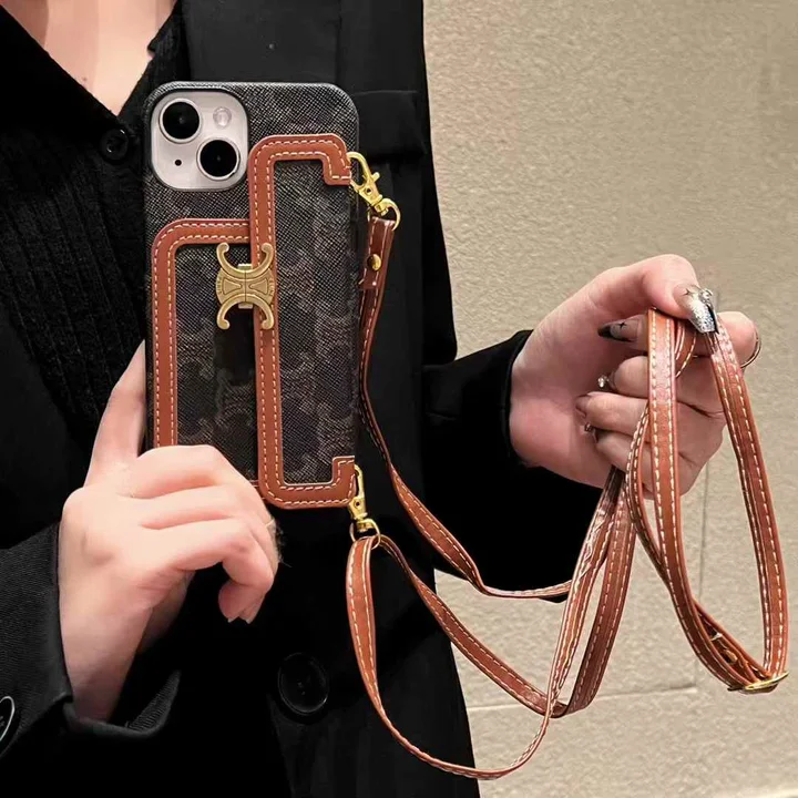 千鳥柄 レザー スマホケース